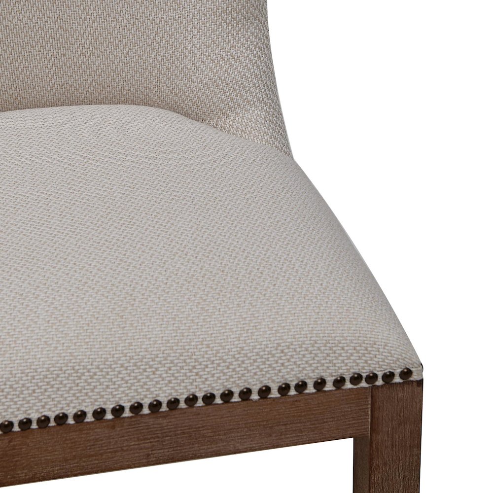 Dorsey Fabric Dining Side Chair Drift Wood Legs