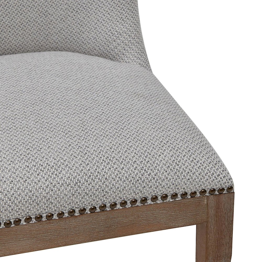 Dorsey Fabric Dining Side Chair Drift Wood Legs