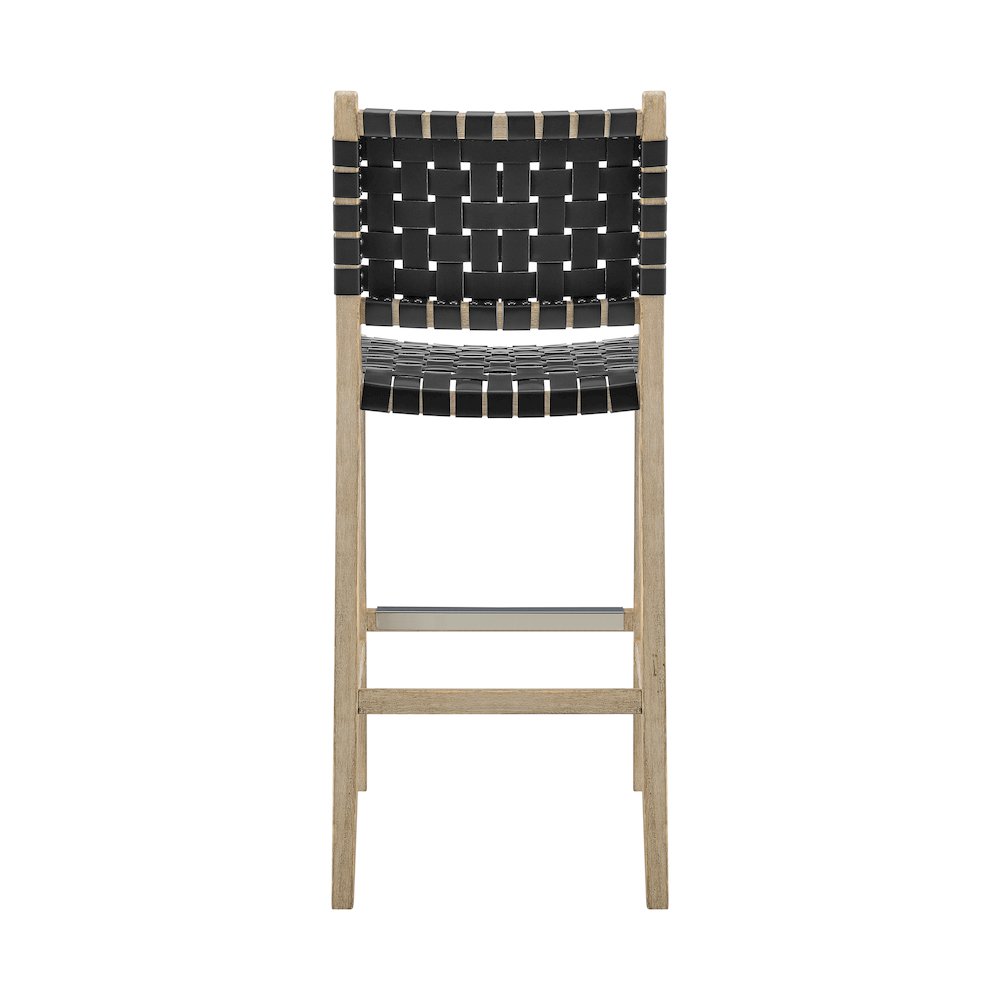 Marco Faux Leather Counter Stool Drift Wood Frame