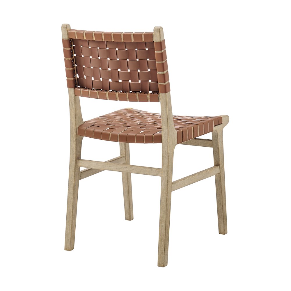 Marco Faux Leather Dining Side Chair Drift Wood Frame