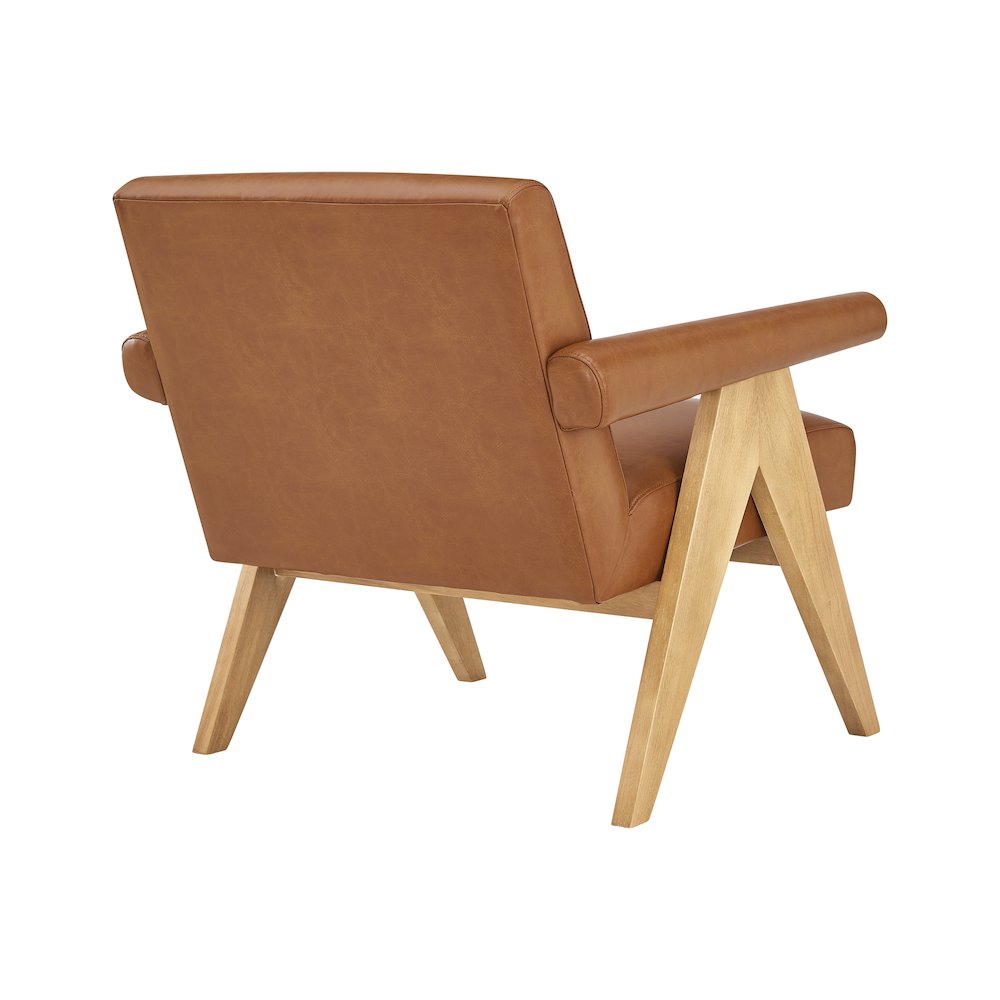 Nixon Faux Leather Accent Arm Chair