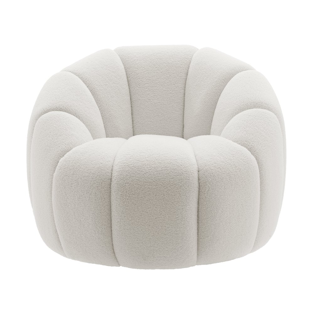 Callista Boucle Swivel Accent Chair