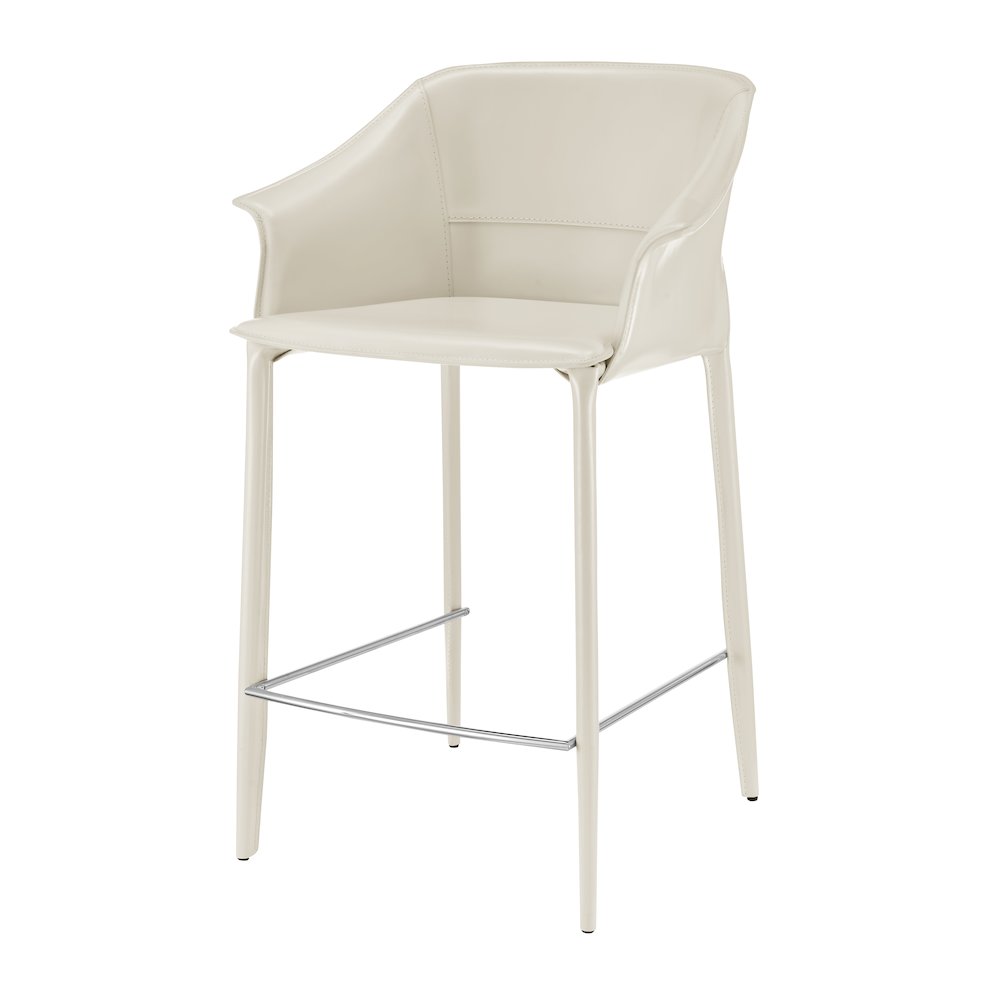 Callie Recycled Leather Counter Stool