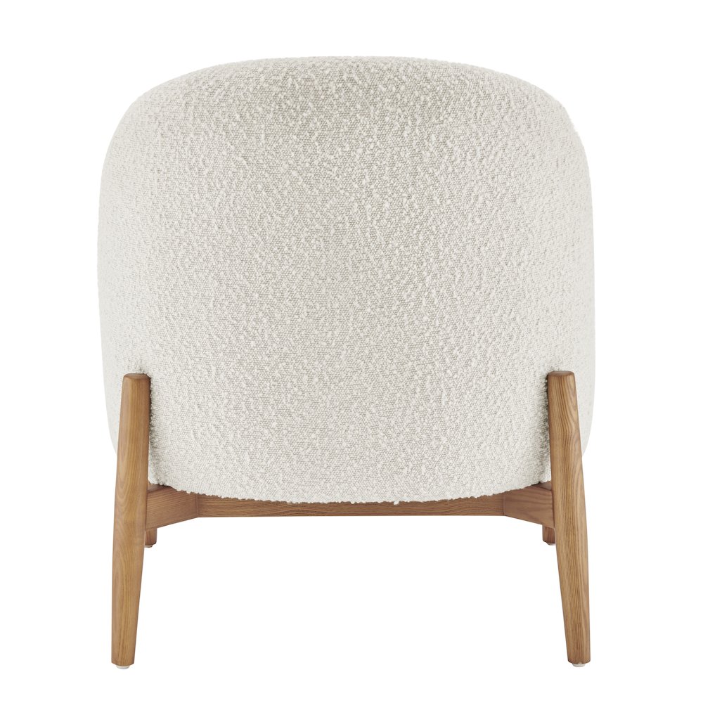 Adriana Boucle Accent Chair Walnut Legs