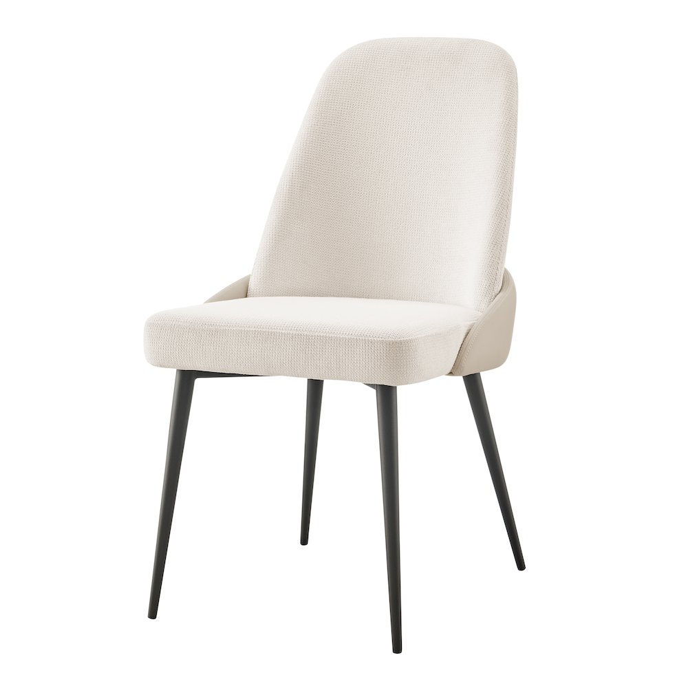 Elodie Linen/Faux Leather Dining Side Chair