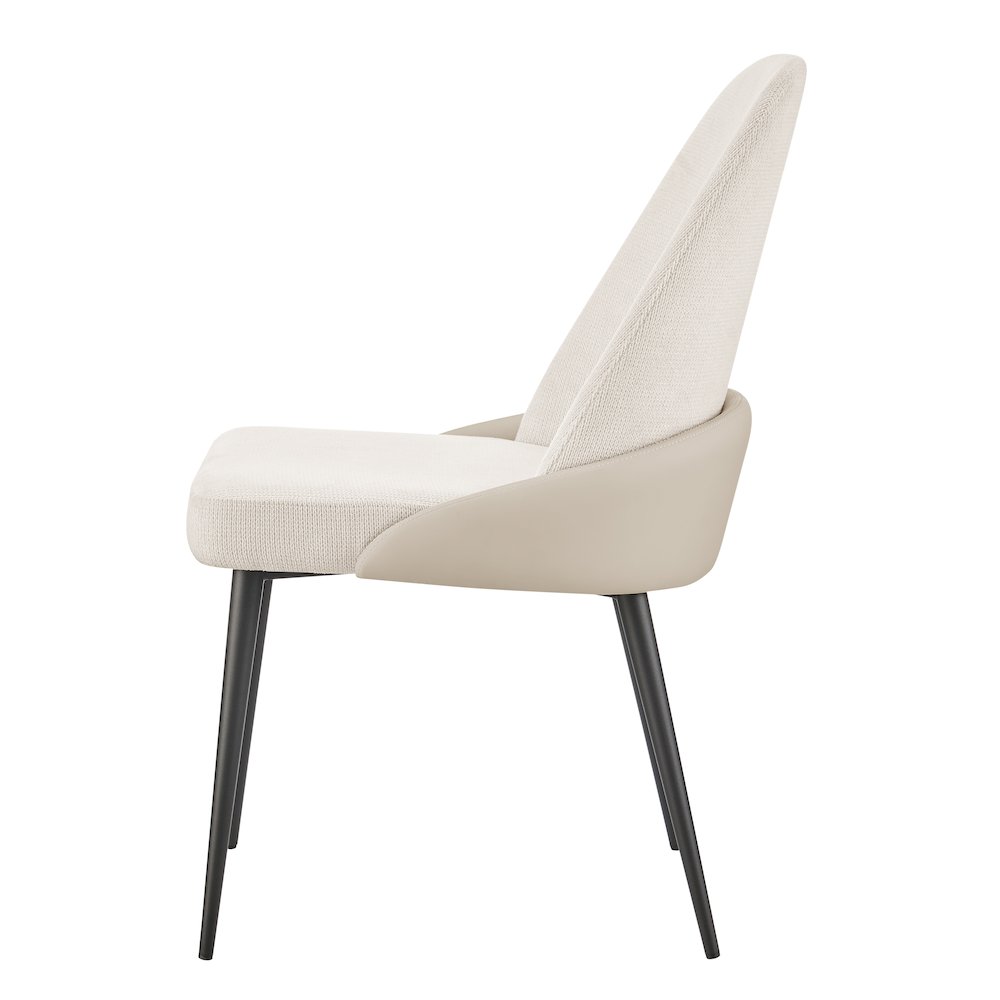 Elodie Linen/Faux Leather Dining Side Chair
