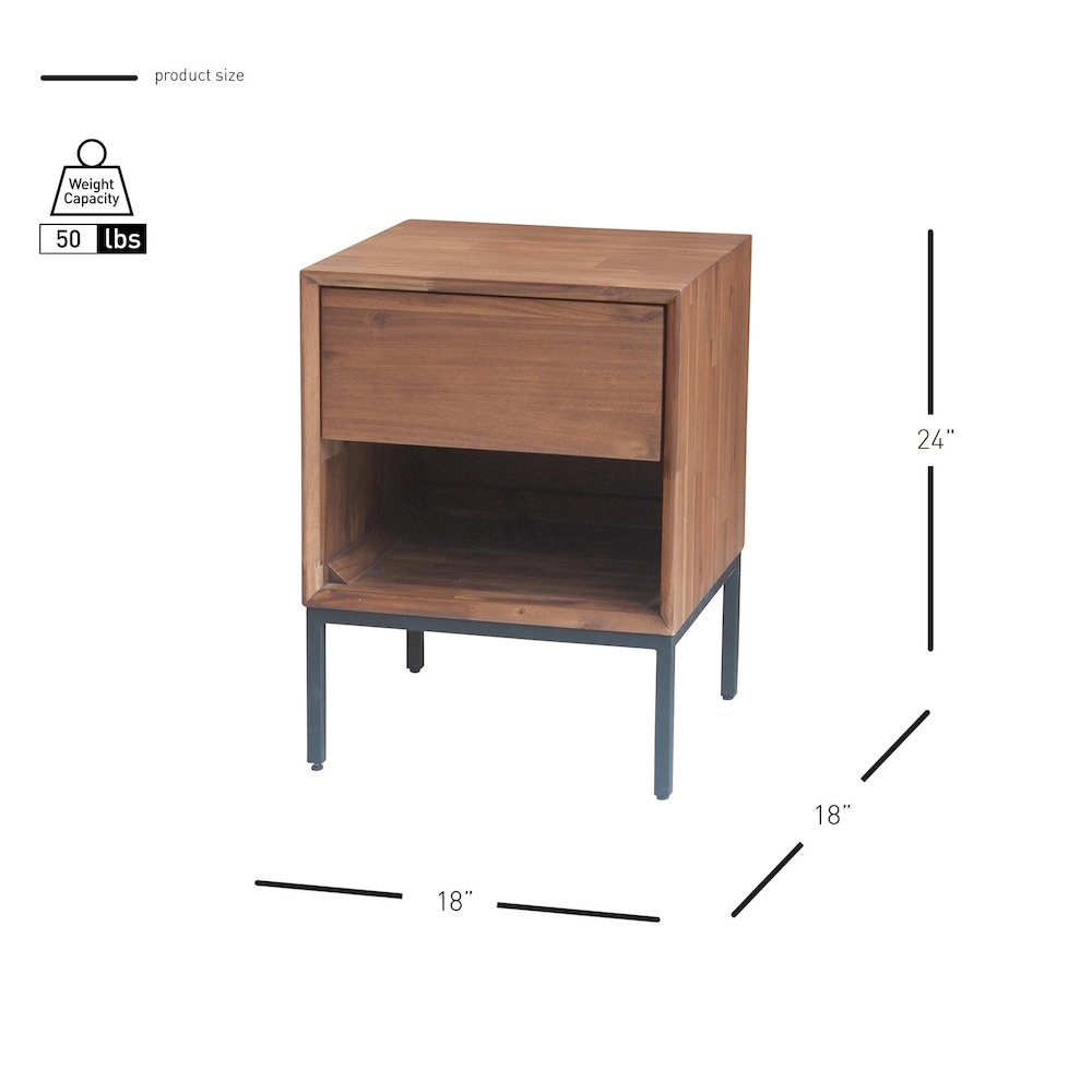 Hathaway 1-Drawer Nightstand