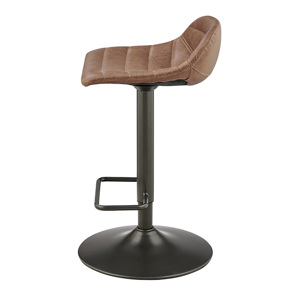 Koa Faux Leather Gaslift Swivel Bar Stool