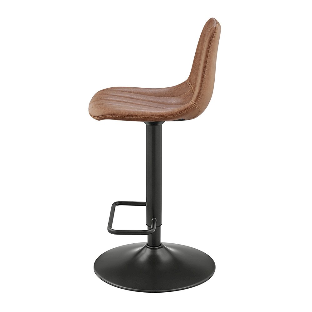 Robert Faux Leather Gaslift Swivel Bar Stool