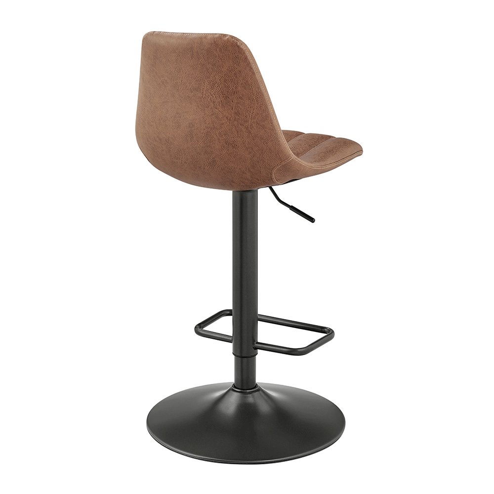 Robert Faux Leather Gaslift Swivel Bar Stool