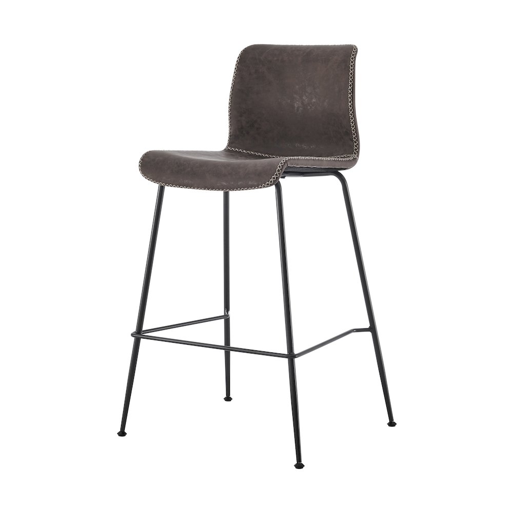 Jayden Faux Leather Low Back Counter Stool