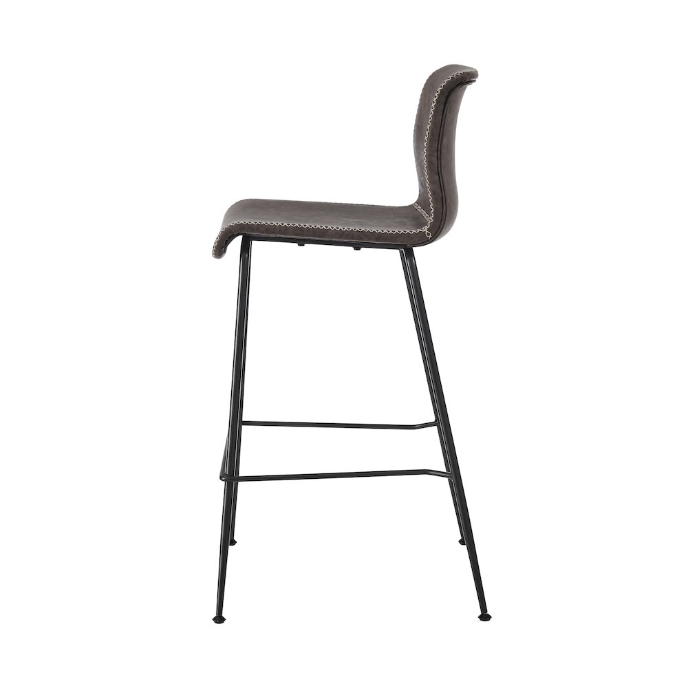 Jayden Faux Leather Low Back Counter Stool