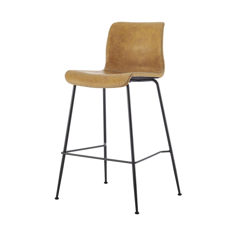 Jayden Faux Leather Low Back Counter Stool