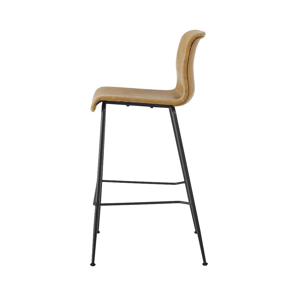 Jayden Faux Leather Low Back Counter Stool