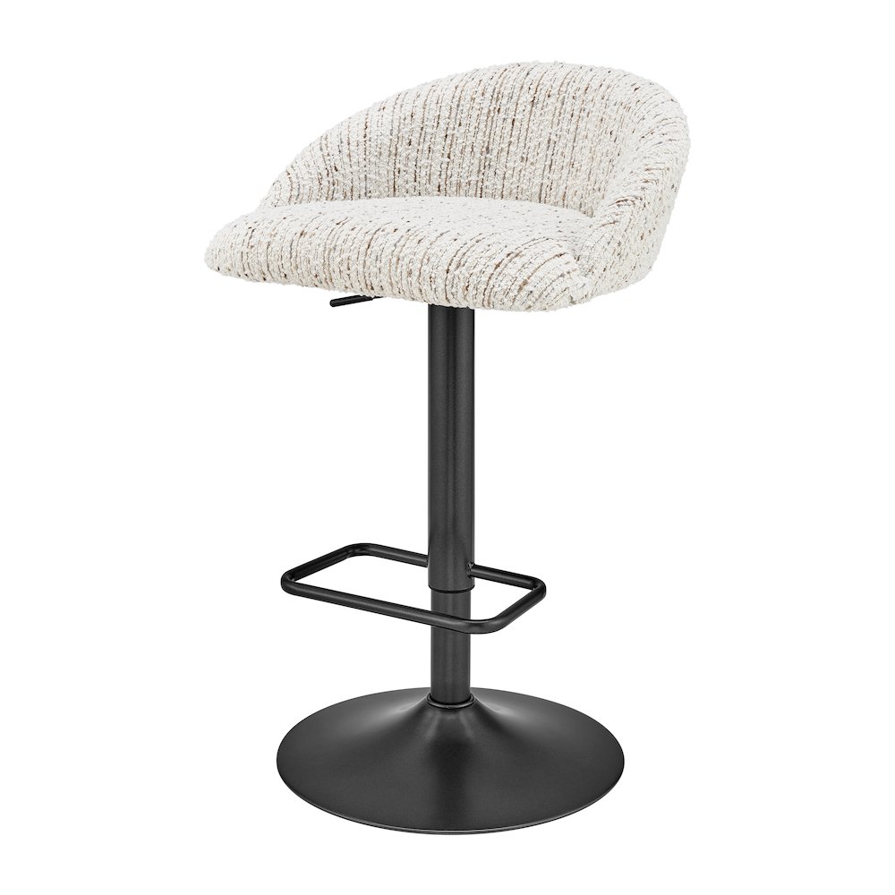 Jorrell Boucle Gaslift Swivel Bar Stool
