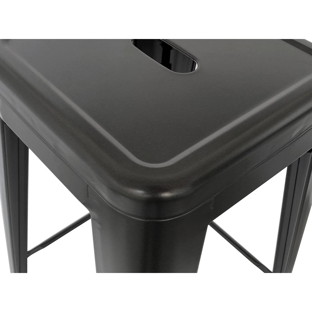 Metropolis Metal Backless Bar Stool
