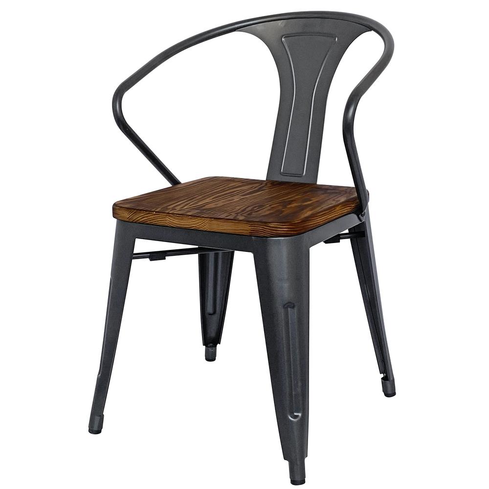 Metropolis Metal Arm Chair