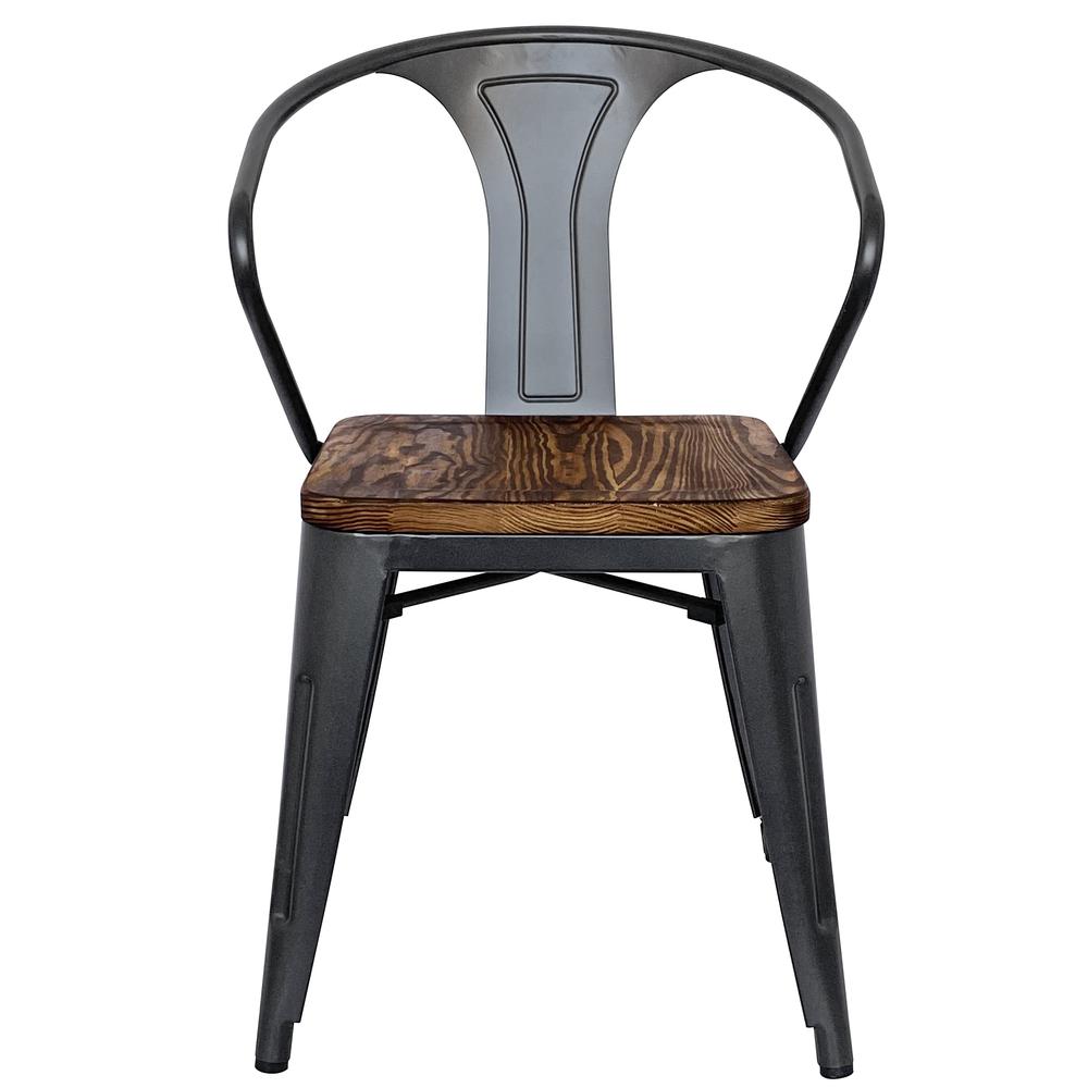 Metropolis Metal Arm Chair