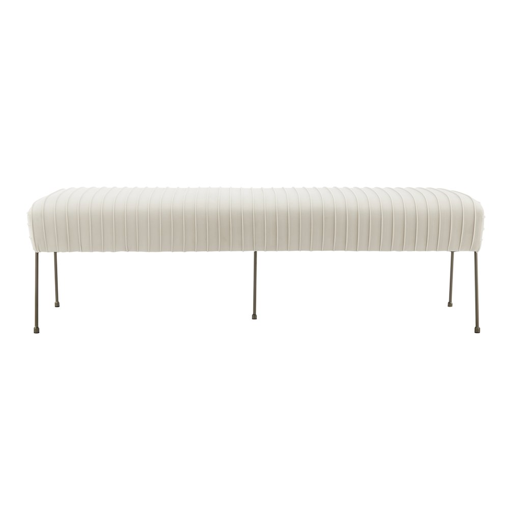 Merritt Velvet Pleated Bench
