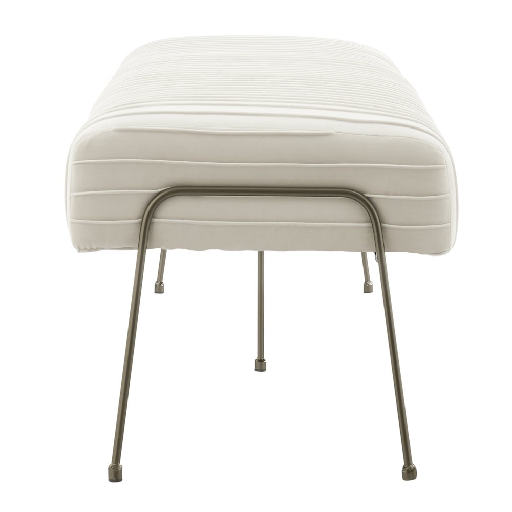 Merritt Velvet Pleated Bench