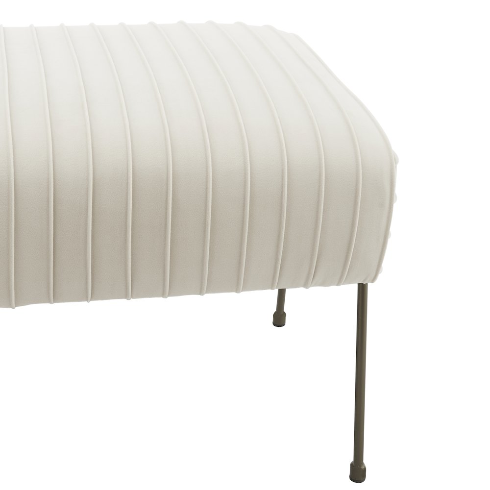 Merritt Velvet Pleated Bench