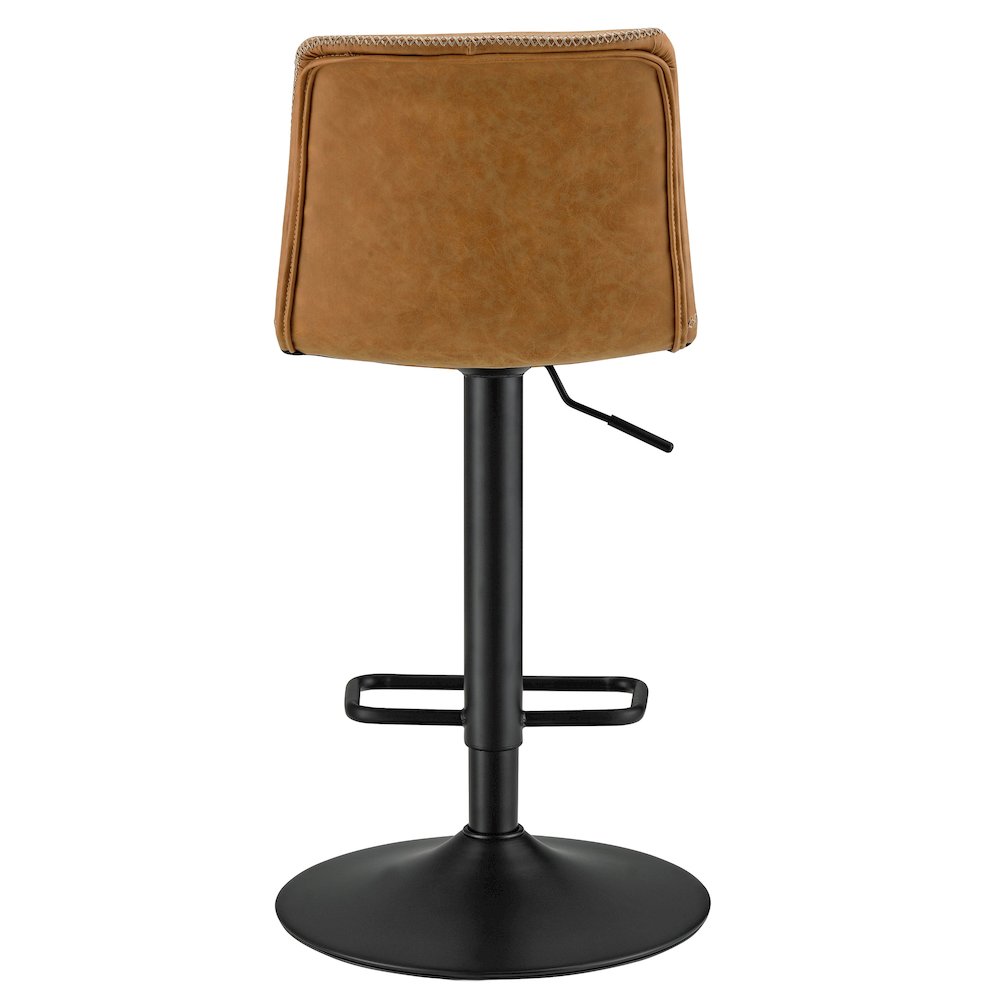 Jayden Faux Leather Low Back Gaslift Bar Stool