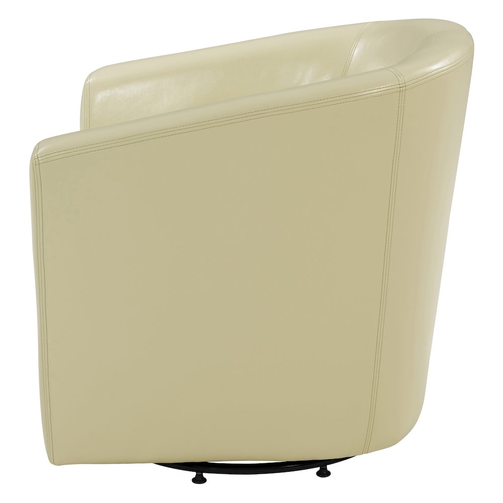 Hayden Bonded Leather Swivel Accent Arm Chair