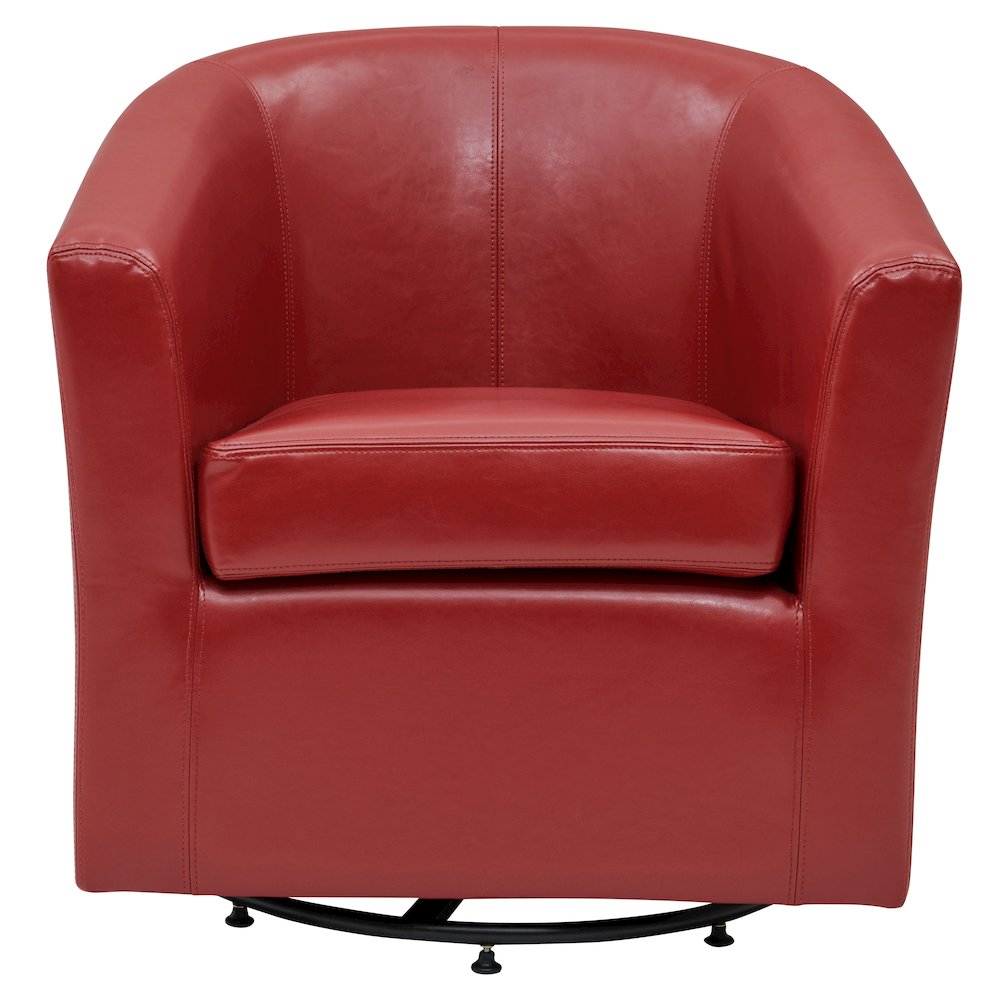 Hayden Bonded Leather Swivel Accent Arm Chair
