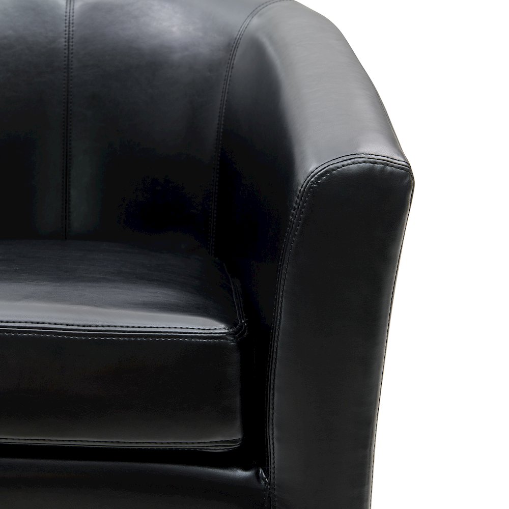 Hayden Bonded Leather Swivel Accent Arm Chair