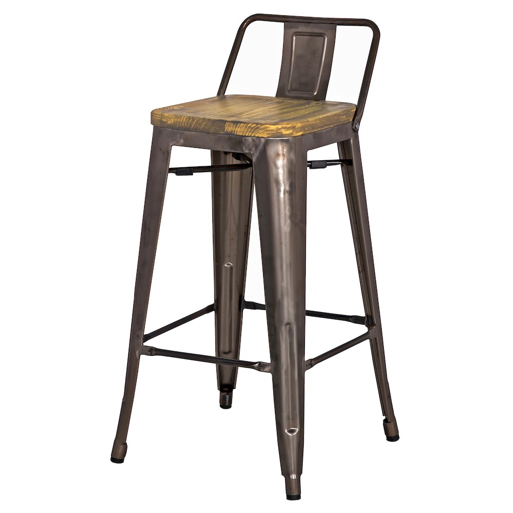 Metropolis Low Back Counter Stool