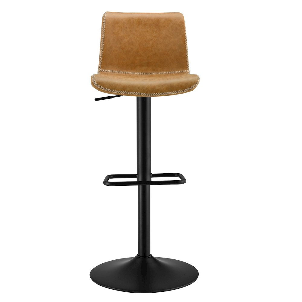 Jayden Faux Leather Low Back Gaslift Bar Stool