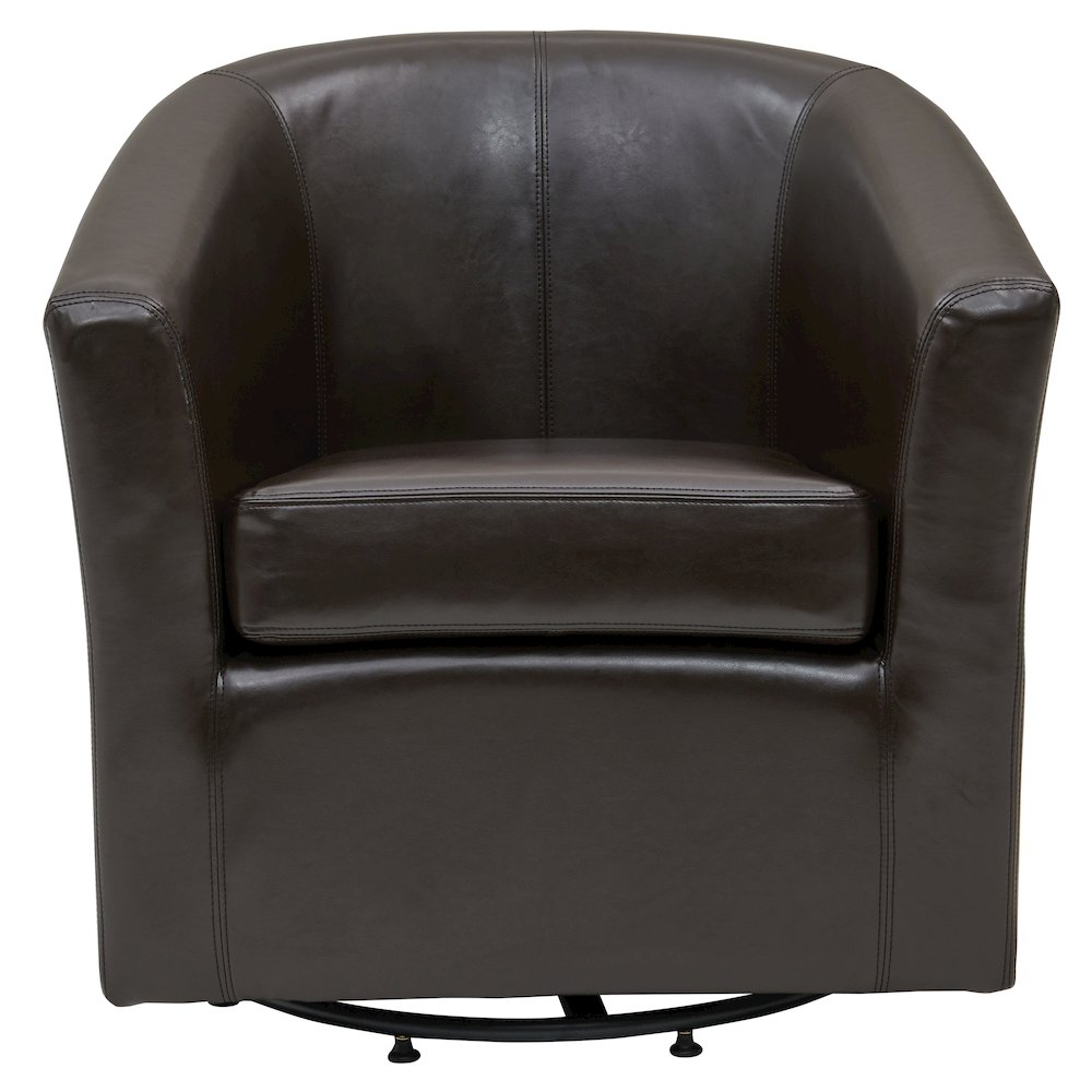Hayden Bonded Leather Swivel Accent Arm Chair