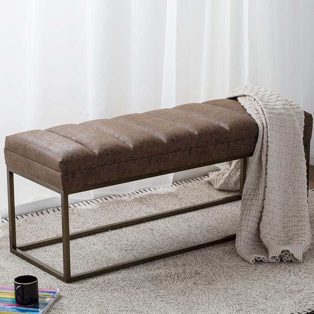 Darius PU Leather Bench