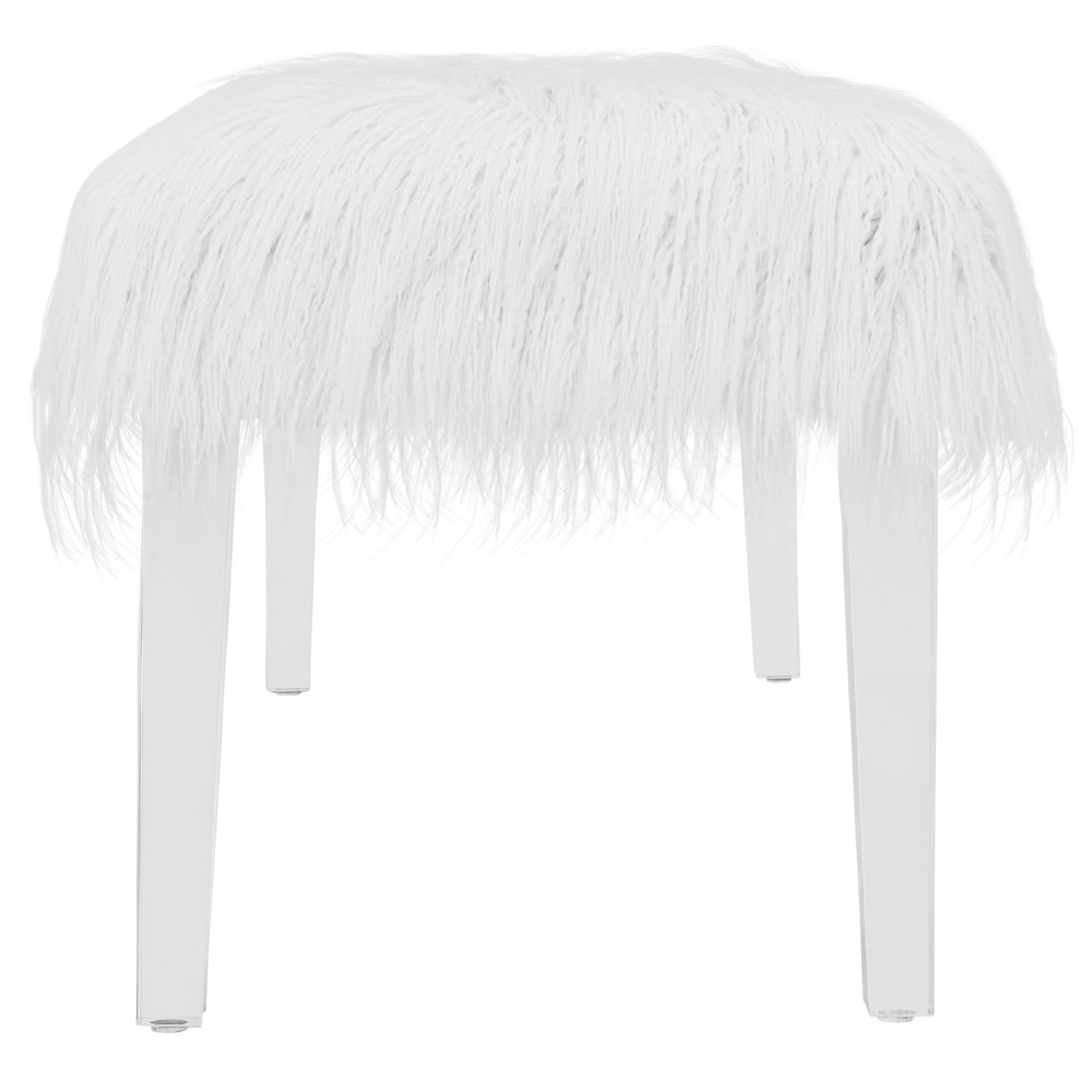 Scarlett Faux Fur Acrylic Stool