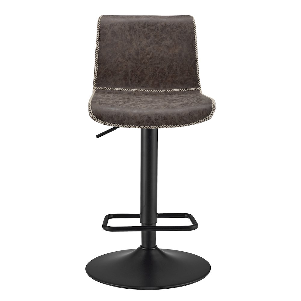 Jayden Faux Leather Low Back Gaslift Bar Stool