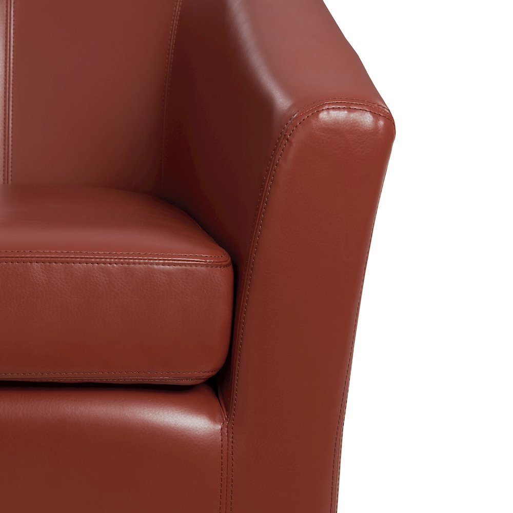 Hayden Bonded Leather Swivel Accent Arm Chair