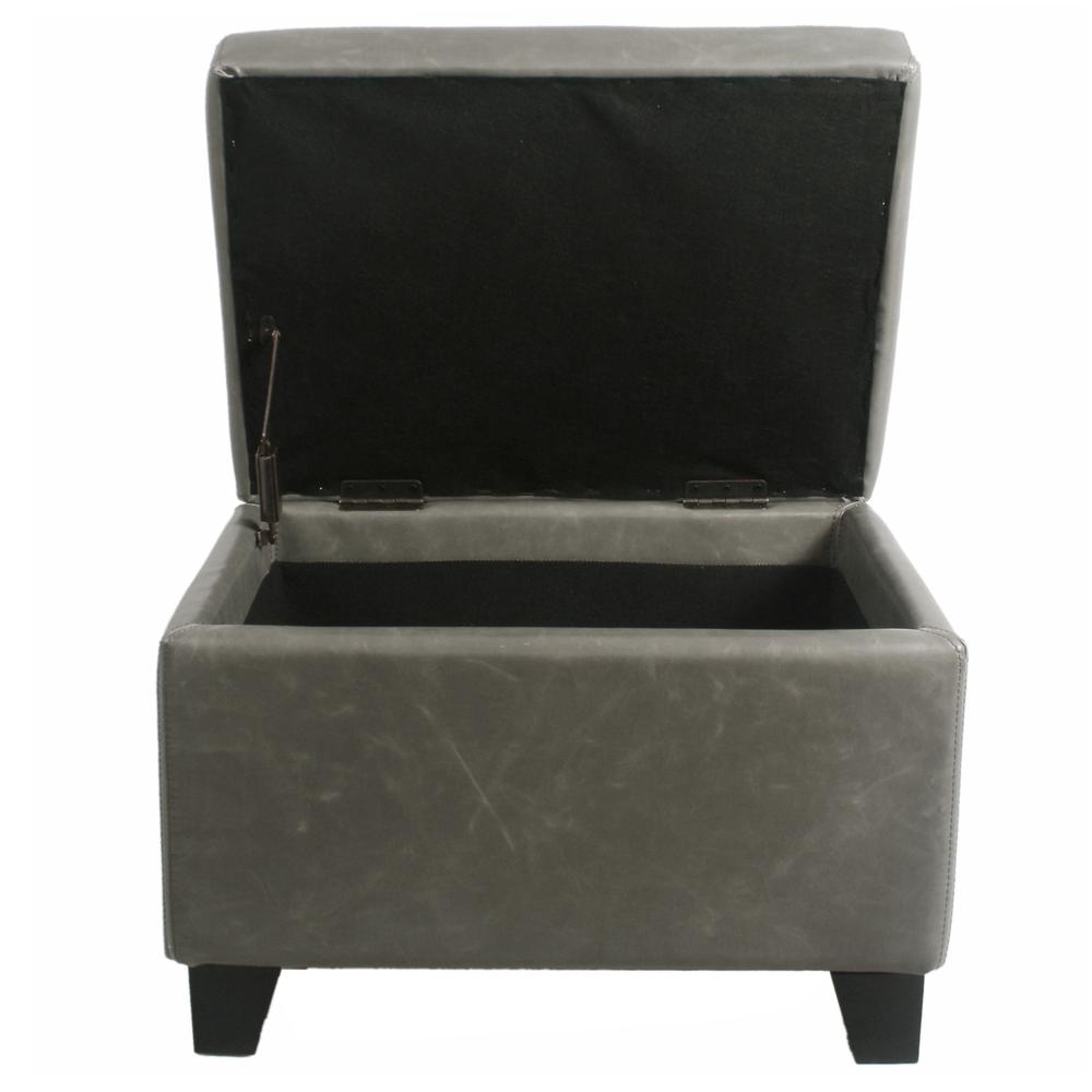 Julian Rectangular Bonded Leather Storage Ottoman