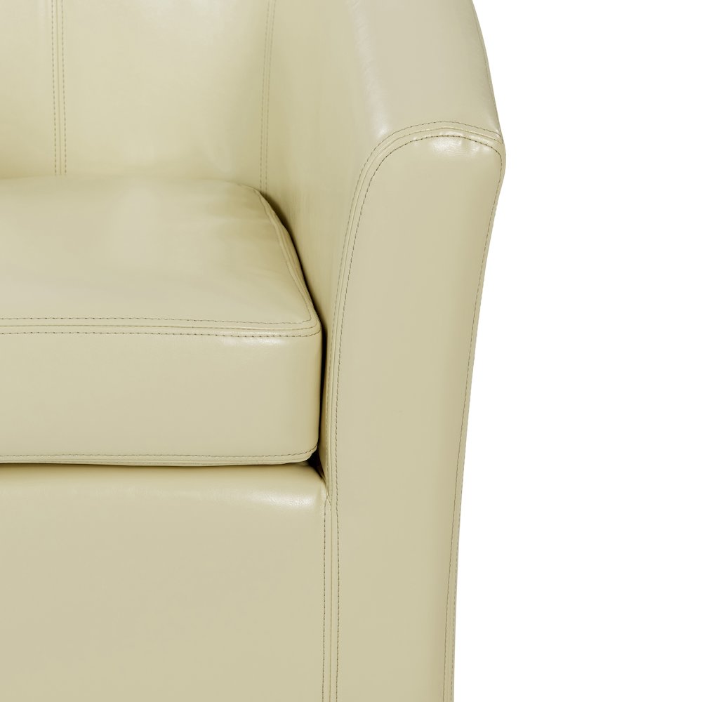 Hayden Bonded Leather Swivel Accent Arm Chair