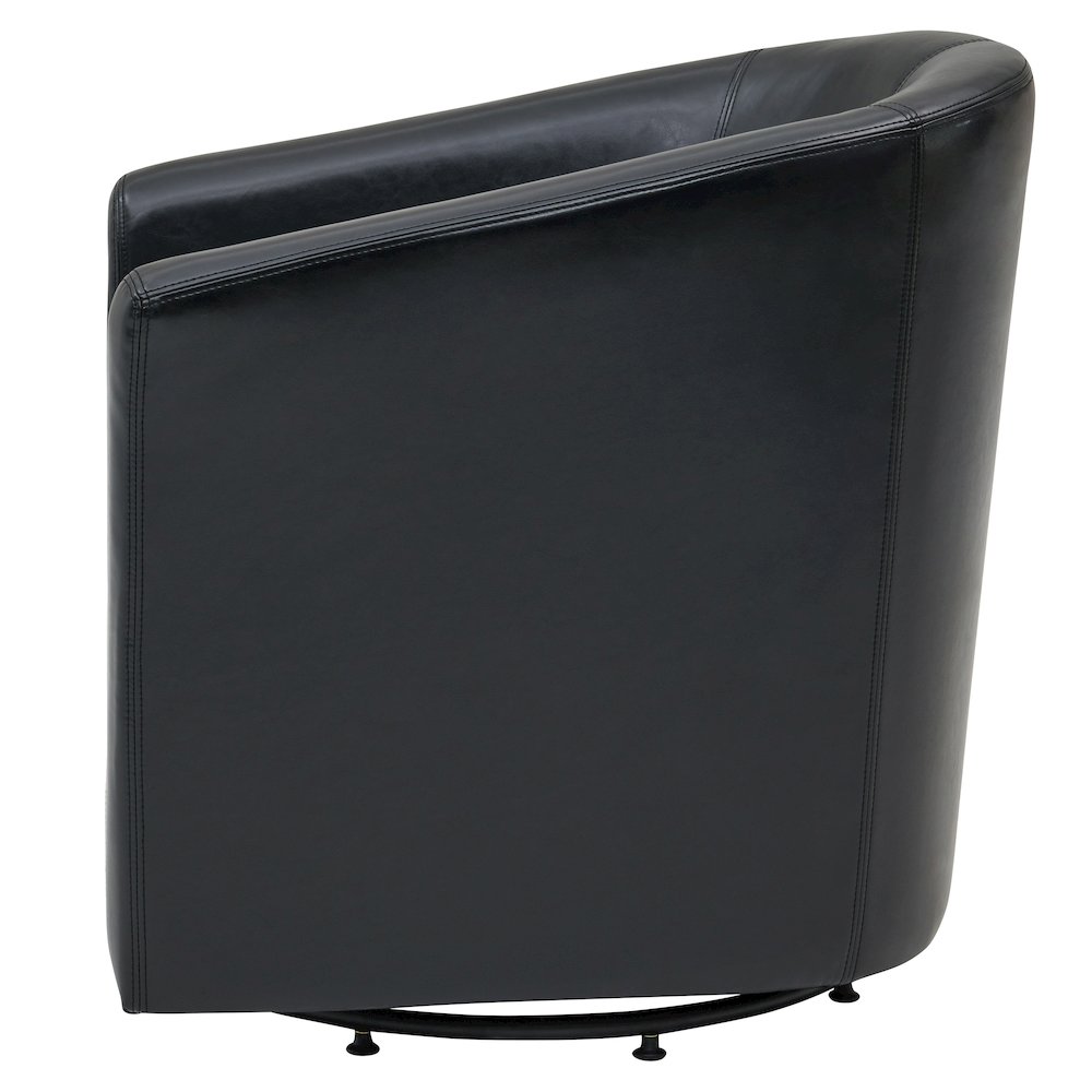 Hayden Bonded Leather Swivel Accent Arm Chair