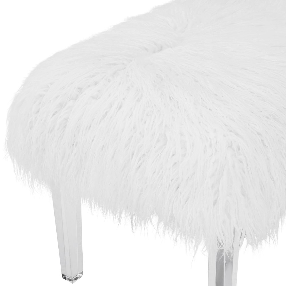 Scarlett Faux Fur Acrylic Stool
