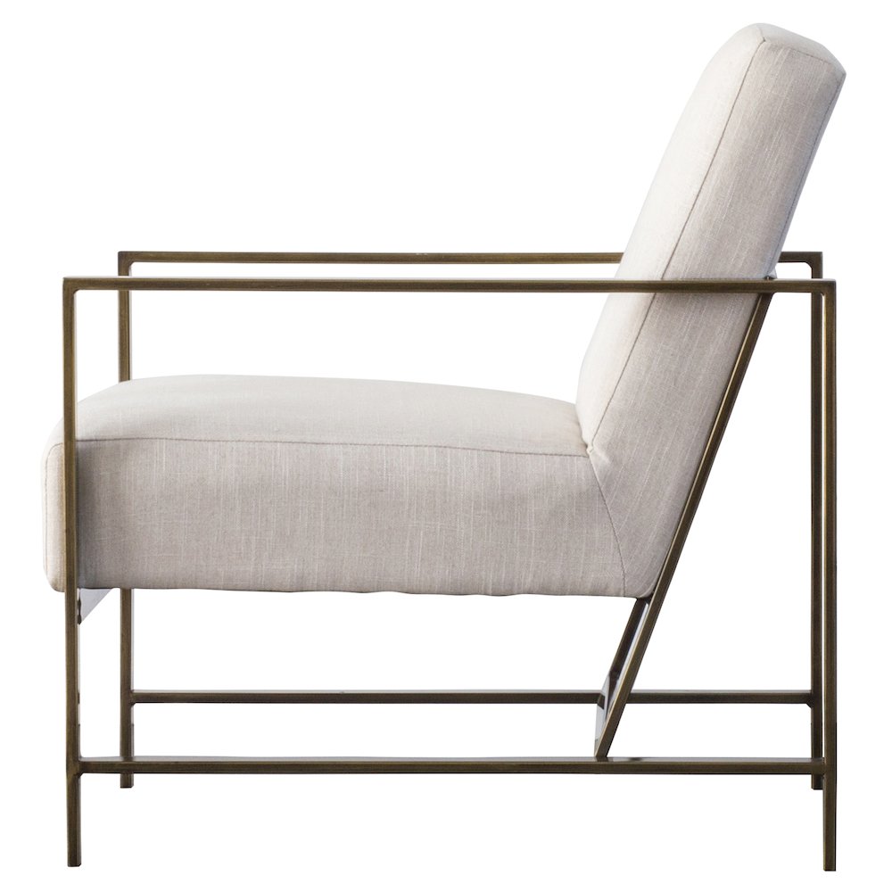 Francis Linen Accent Arm Chair
