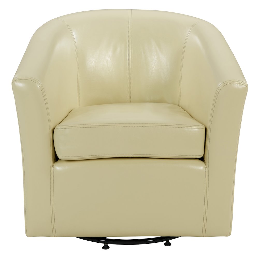Hayden Bonded Leather Swivel Accent Arm Chair