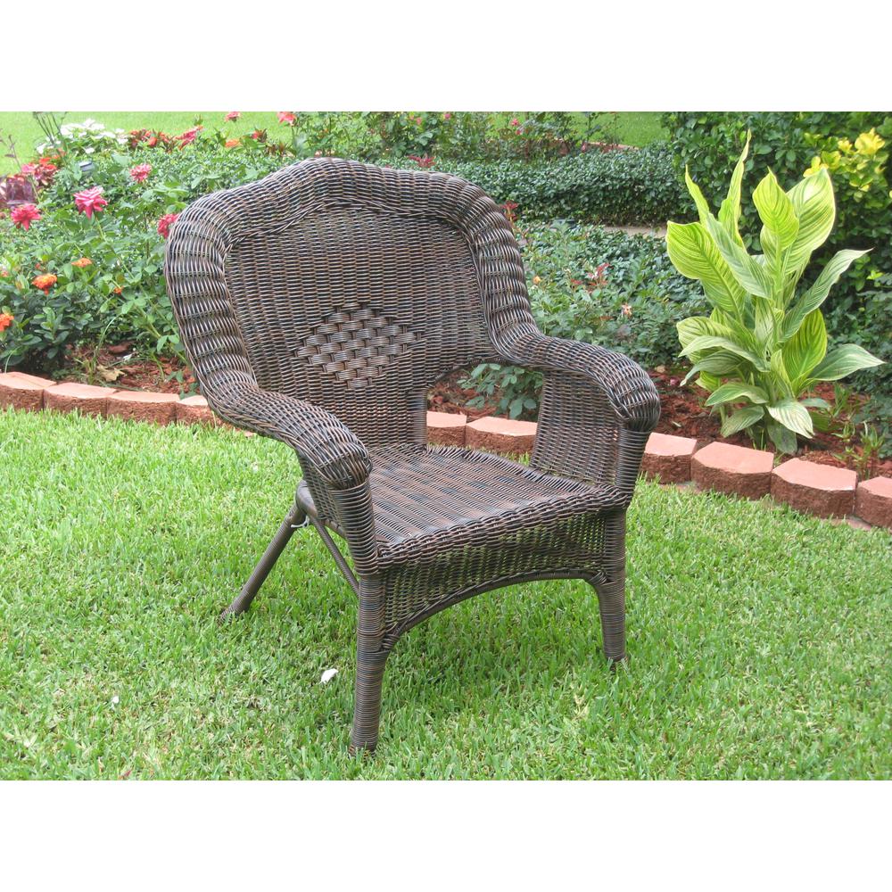 Camelback Resin Wicker Patio Chairs (Set of 2)