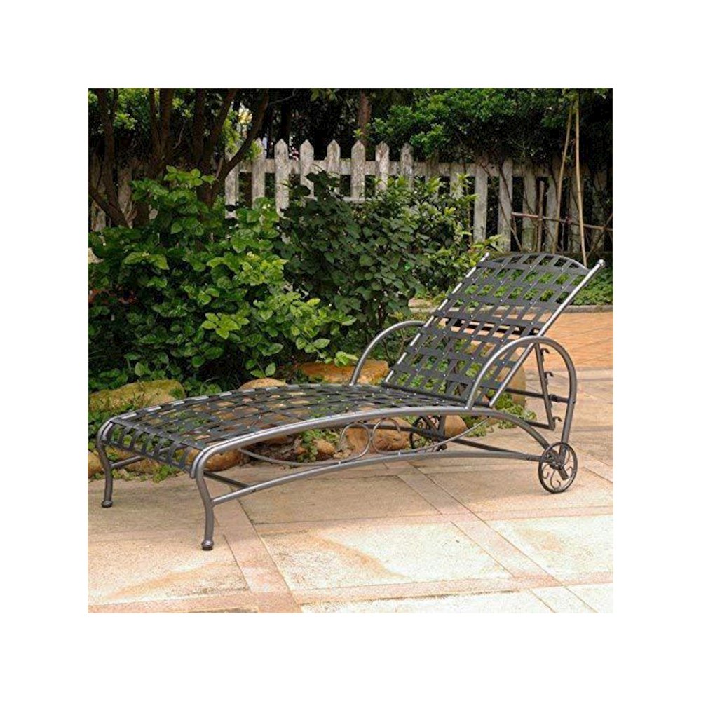 Santa Fe Nailhead Single Multi Position Chaise Lounge