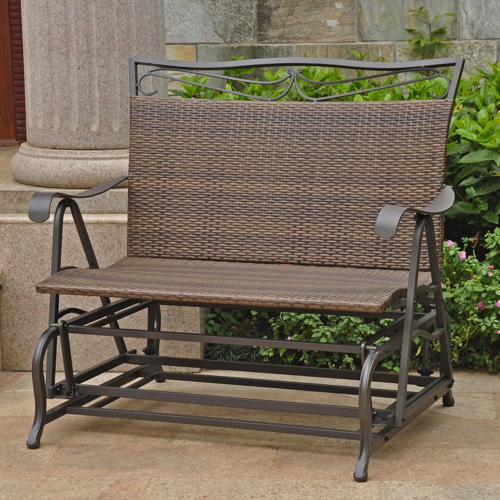 Valencia Resin Wicker/Steel Double Glider
