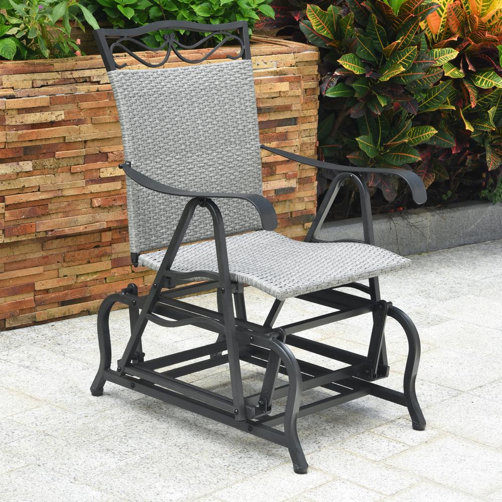 Valencia Resin Wicker/ Steel Glider Chair