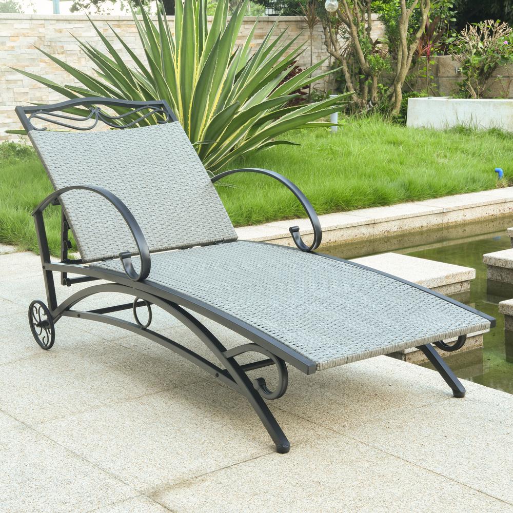 Valencia Resin Wicker/ Steel Multi-position Chaise Lounge