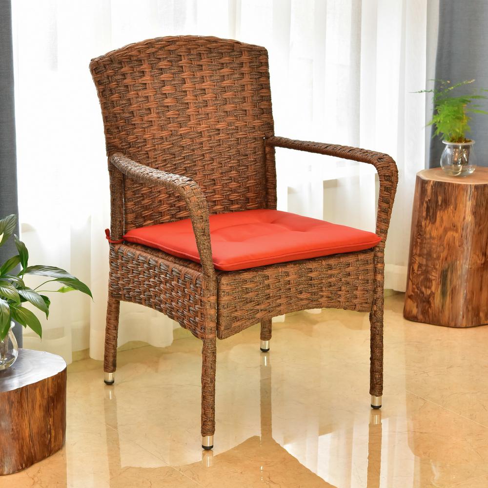 Majorca Resin Pandan Steel Arm Chair with Cushions