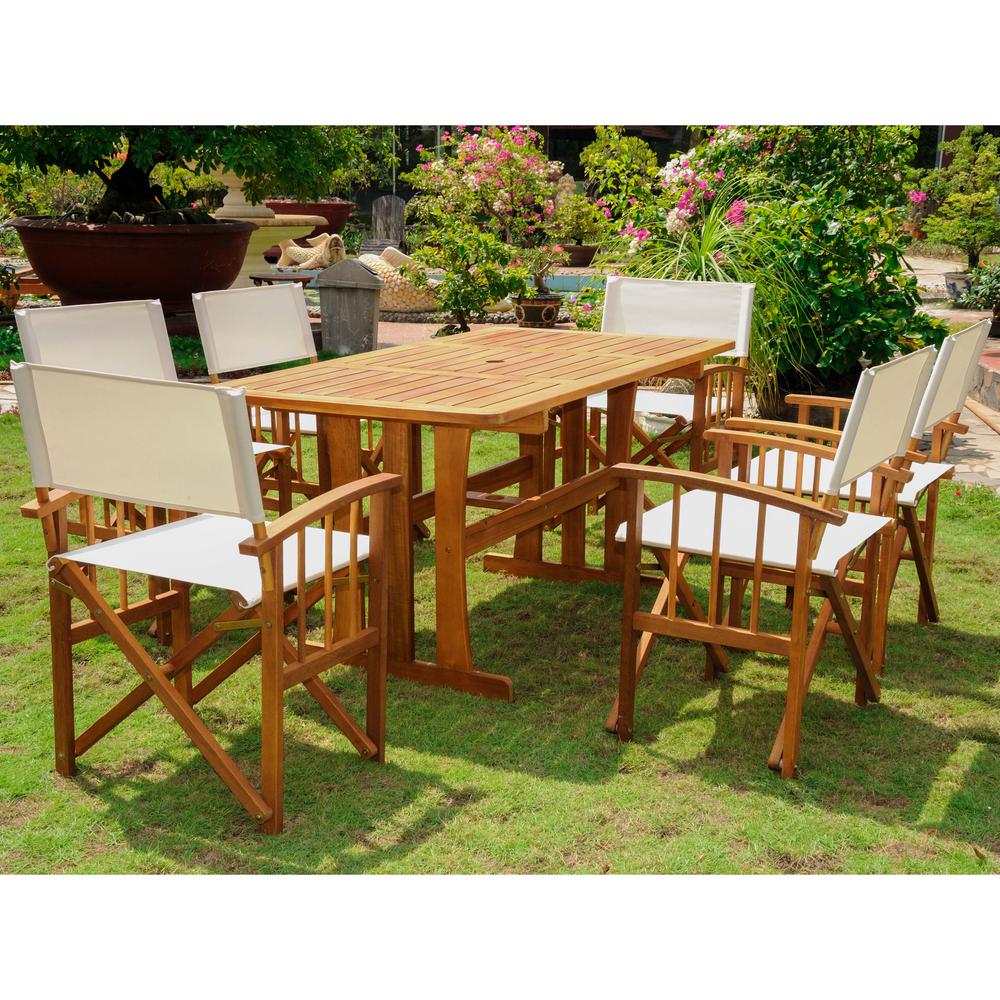 Messina Acacia Wood 7 Piece Dining Group