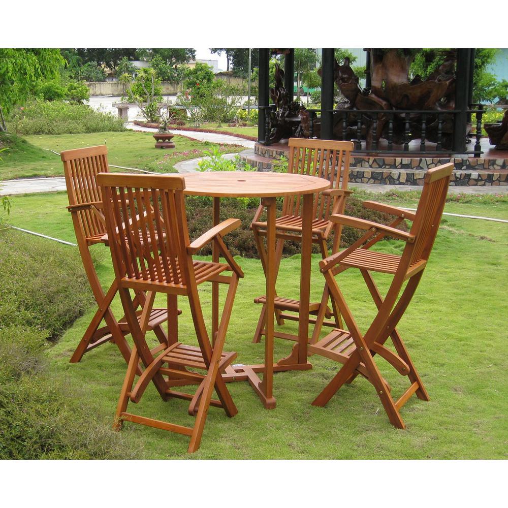 Lugo Set of 5 Bar Height Table Group